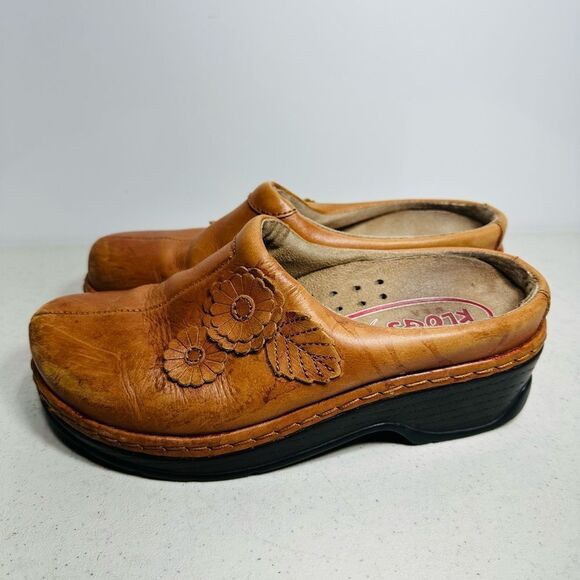 Klogs Women's Brown Leather Slip On Mule Shoes Size 7 - Picture 4 of 7